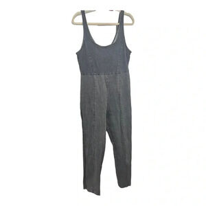 Urban Outfitters Washed Black Overall Jumpsuit Straight Leg // Size Medium
